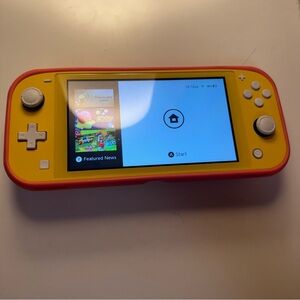Yellow Nintendo Switch Lite Handheld Console w/ Protective & Travel Case